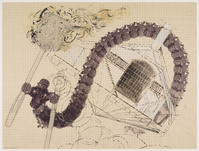 KT 1992 029
<br/>
Rups van tempels, vliegenmepper, bellenblazer en huis
<br/>
<em>Wit, Hans de (1952)</em>